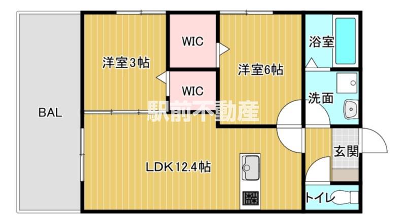 D-ROOM平田台(2LDK/2階)の間取り写真