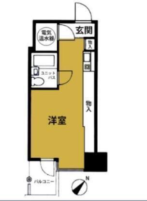 ライオンズマンション九段第二(ワンルーム/5階)の間取り写真