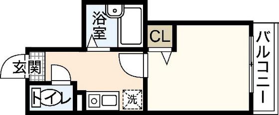 メゾフォルテ大宮(1K/2階)の間取り写真