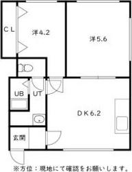 第28藤栄ビル(2DK/2階)の間取り写真