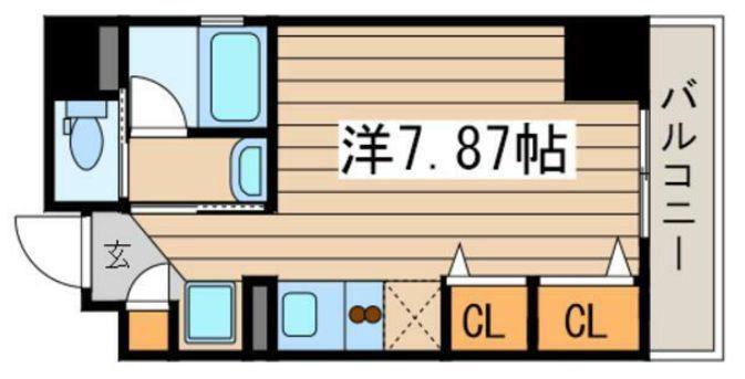 マイスターハウス川崎(ワンルーム/4階)の間取り写真
