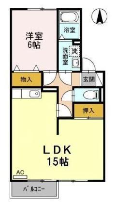 グレイシス(1LDK/2階)の間取り写真