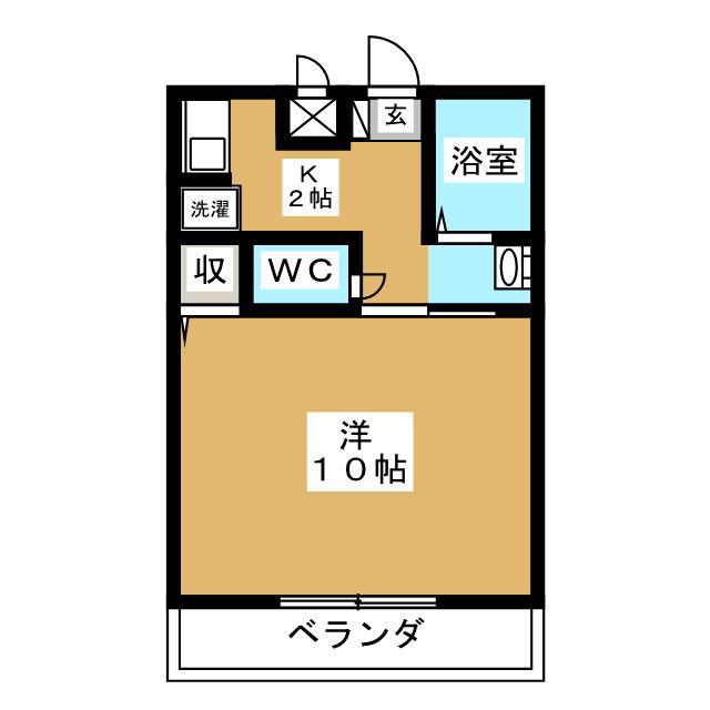セリーヌ英(1K/4階)の間取り写真