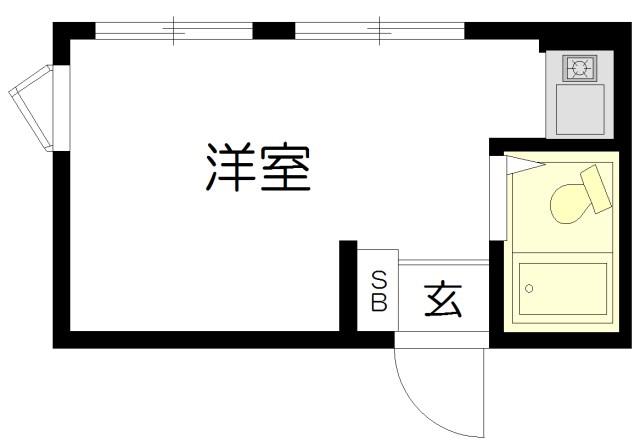 マスターズ北沢(ワンルーム/2階)の間取り写真