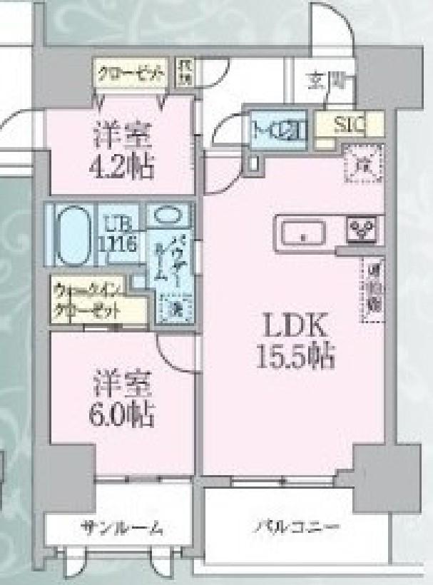 ラ メゾン ドゥ レザン(1SLDK/5階)の間取り写真