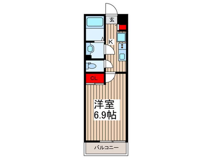 スマイラス西川口(1K/3階)の間取り写真