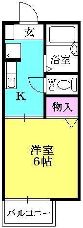 ジュリアン(1K/2階)の間取り写真