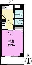 ペアーズヒルICHIE(1K/2階)の間取り写真