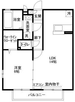 シャトレー(1LDK/1階)の間取り写真