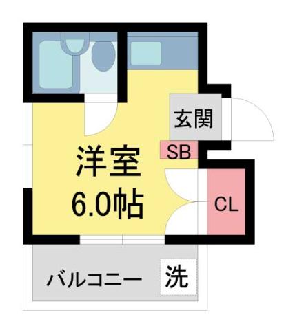 MSCOURT西宮仁川町(ワンルーム/3階)の間取り写真