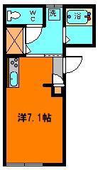 セリーンハイツ旭川(ワンルーム/1階)の間取り写真