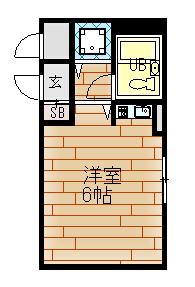 バスディオーネ此花(ワンルーム/4階)の間取り写真