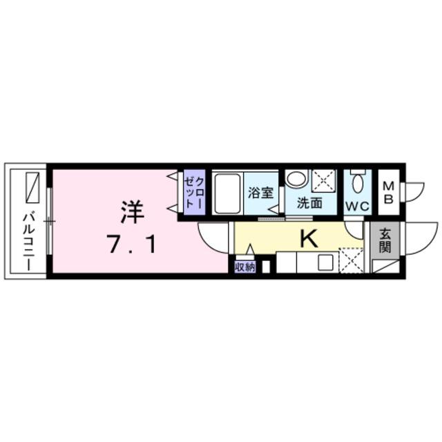 ブライトアイリス(1K/5階)の間取り写真
