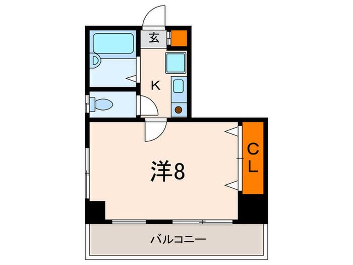 メゾンドソレイユ(1K/5階)の間取り写真