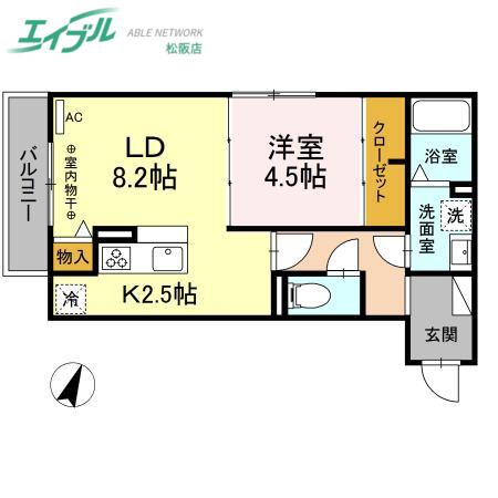 G-HOPE(1LDK/2階)の間取り写真