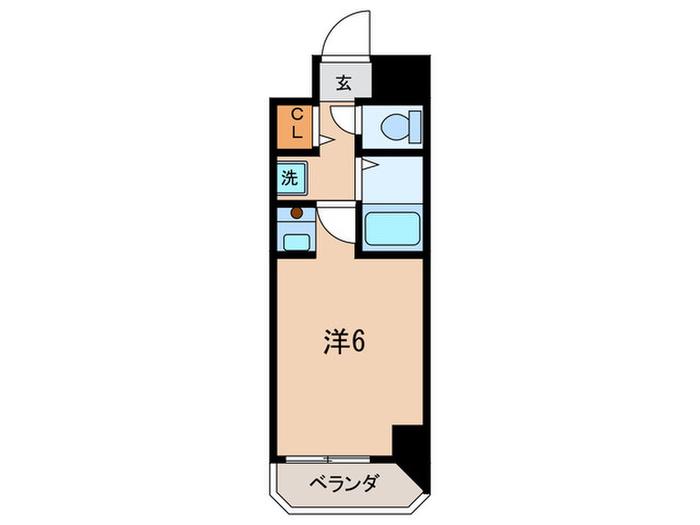 ピアンタ川崎(ワンルーム/3階)の間取り写真