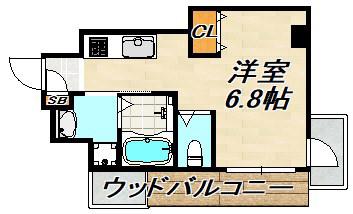 真野マンション(ワンルーム/5階)の間取り写真