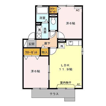 JS254(2LDK/1階)の間取り写真