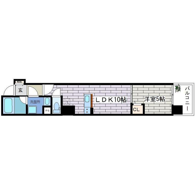グランツ(1LDK/2階)の間取り写真