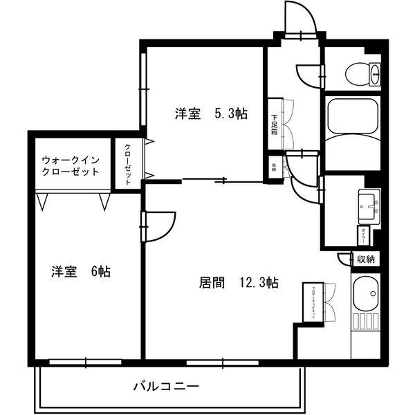 イル・レガーメ(2LDK/4階)の間取り写真