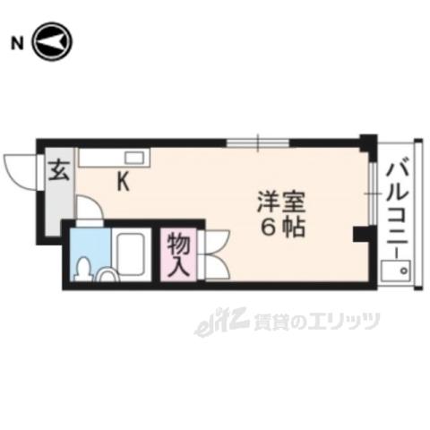 エクセルシアー(1K/4階)の間取り写真