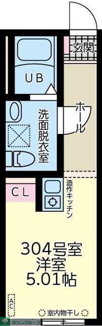 ラトゥール橋本(ワンルーム/3階)の間取り写真