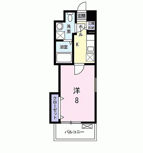ラフィナット馬塚(1K/4階)の間取り写真