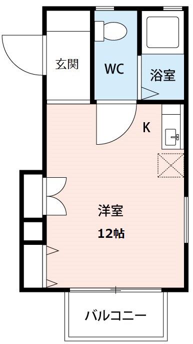 私の家II(ワンルーム/1階)の間取り写真