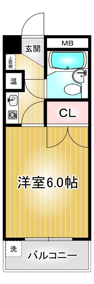 ぷち・うらら(1K/2階)の間取り写真