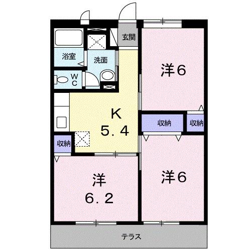 メゾンアンビテール(3K/1階)の間取り写真