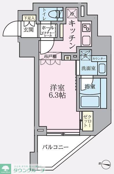 ARKMARK中野(1K/6階)の間取り写真