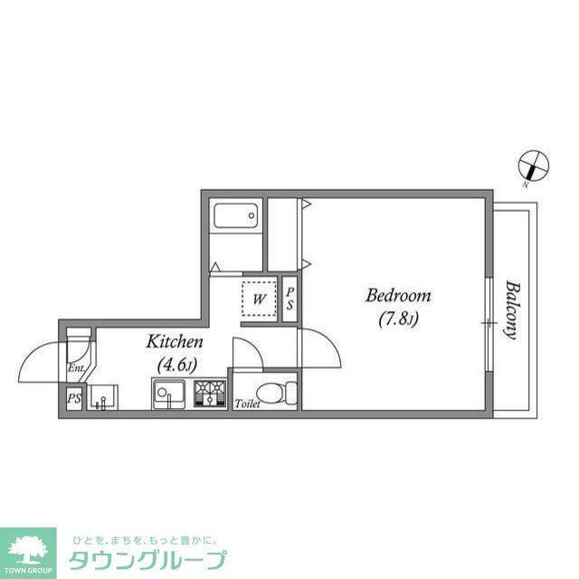 ステージMSJ(1K/2階)の間取り写真