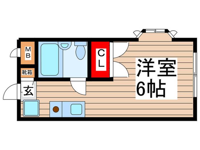 フジホームズ(ワンルーム/2階)の間取り写真