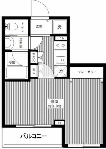 BRIZZ ASAKUSA(1K/2階)の間取り写真