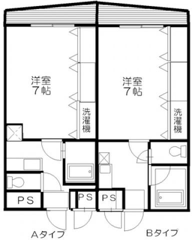ベルセゾン(1K/3階)の間取り写真