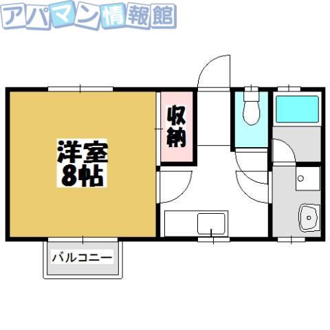 ハイツ・アレーナ(1K/1階)の間取り写真
