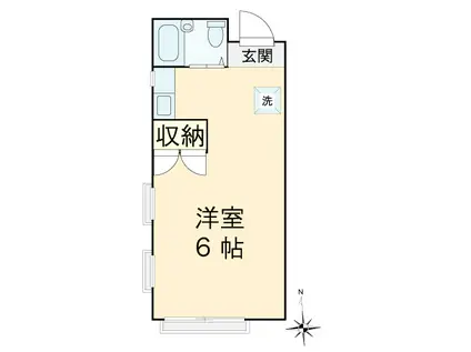 ファーストメゾン(ワンルーム/2階)の間取り写真