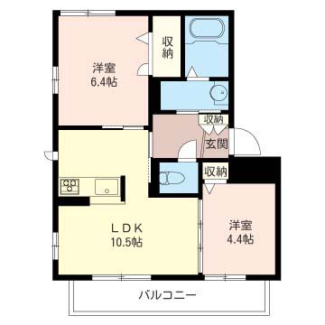 N・MAISON IV(2LDK/1階)の間取り写真