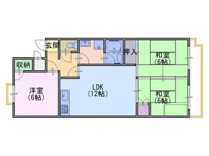 シベール桂泉(3LDK/5階)の間取り写真