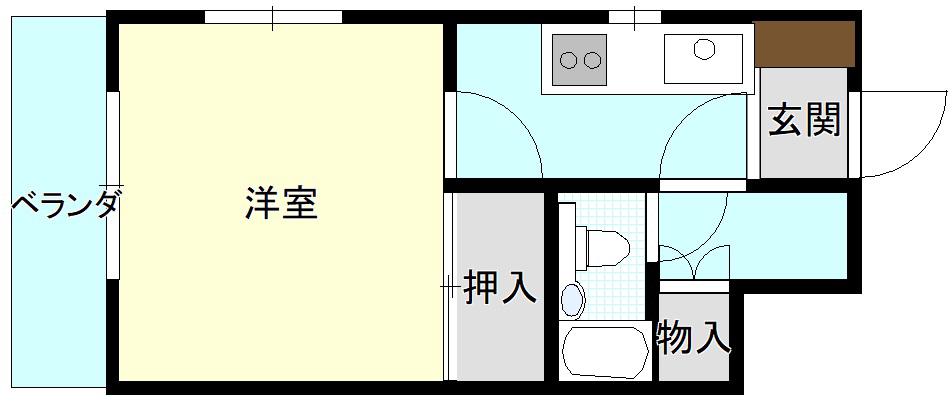 ながをビル(1K/3階)の間取り写真