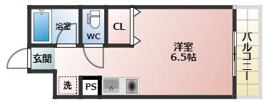 メゾン北花田(1K/3階)の間取り写真