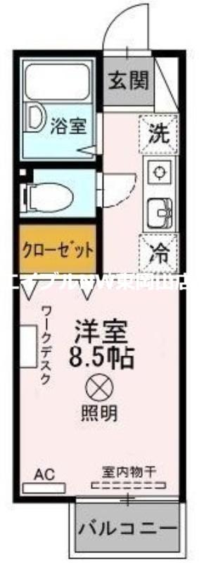 サンハイツASA(ワンルーム/1階)の間取り写真