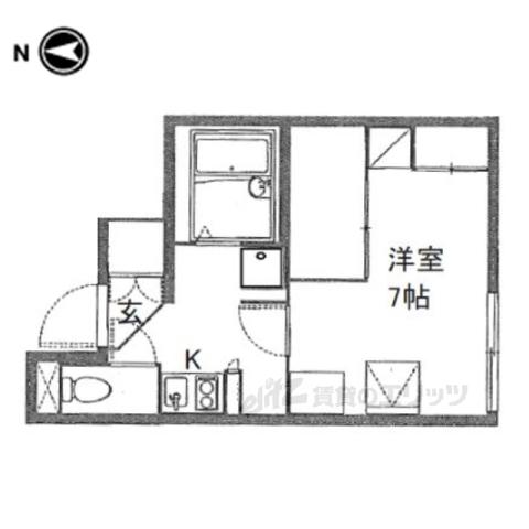 レオパレス南阪手Ⅱ(1K/1階)の間取り写真
