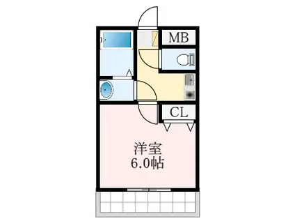 メゾン ド アンジュ(1K/2階)の間取り写真