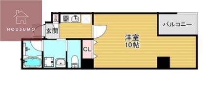 エイトステイツ玉造(1K/2階)の間取り写真
