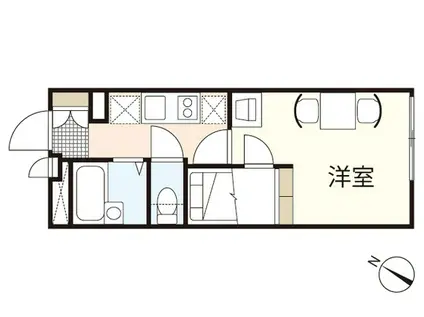 レオパレスエスポワールシェソワ(1K/1階)の間取り写真