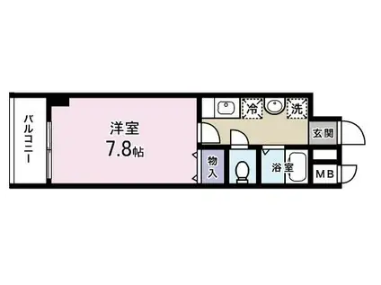 ジョイ北方(1K/4階)の間取り写真