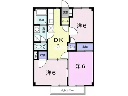 リジェール貴舟II(3DK/2階)の間取り写真