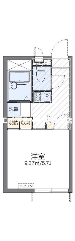 レオパレス椿(1K/1階)の間取り写真