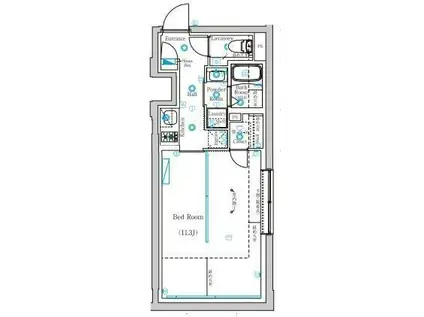 マインドカマタ(1K/4階)の間取り写真